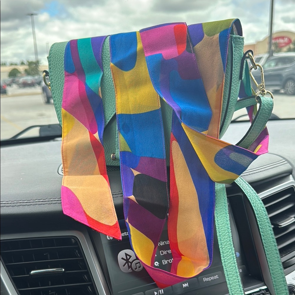 Colorful Women's bag Scarf Accent